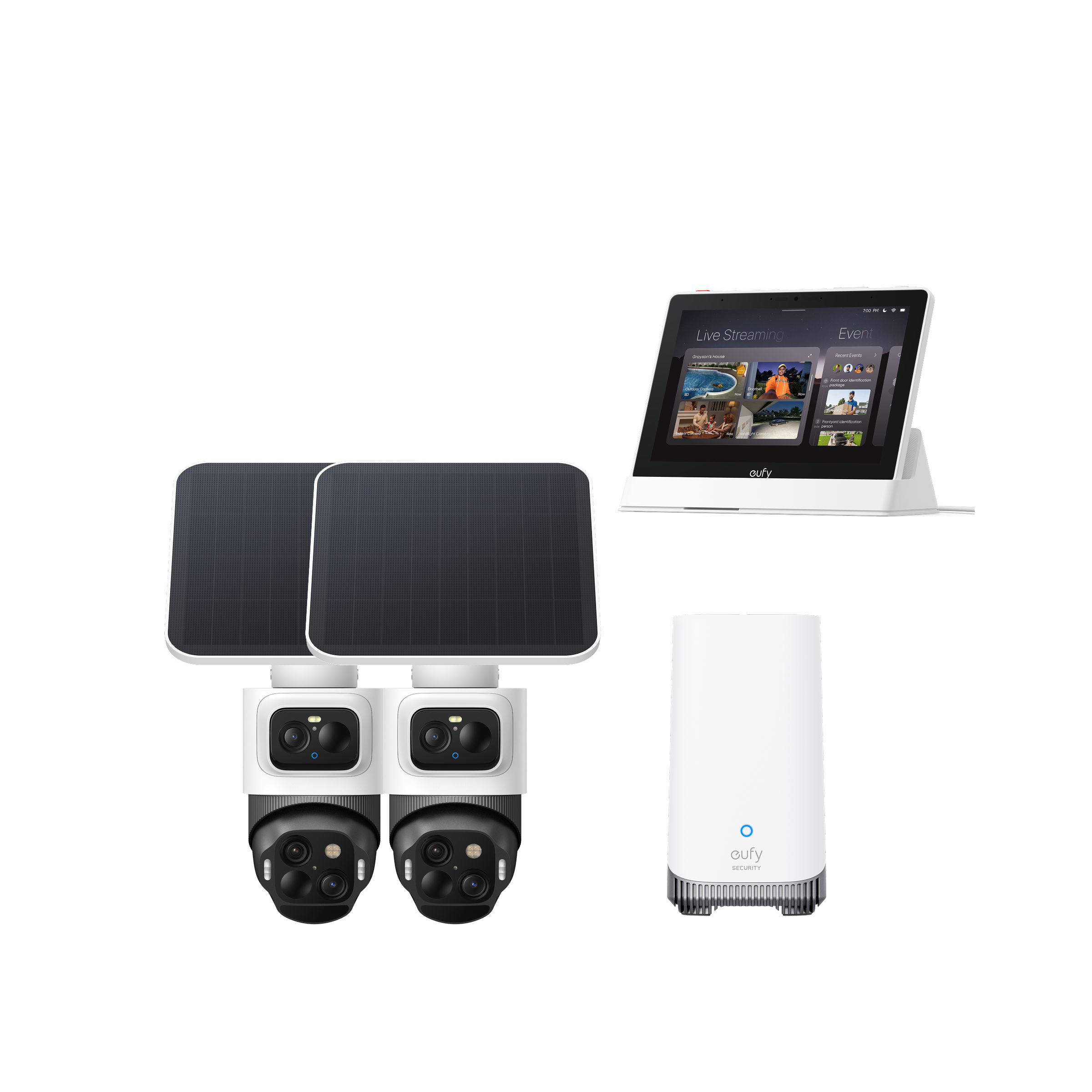 eufy-eufycam-s4-2-cam-kit-smart-display-e10-triple-lens-bullet-ptz-set-mit-4k-we image 1