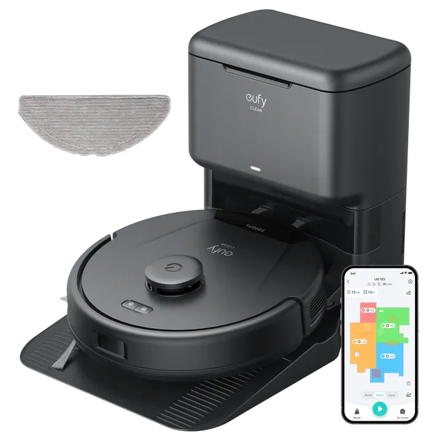 eufy-l60-hybrid-robot-vacuum-mit-self-empty-station-saug-und-wischroboter image 1