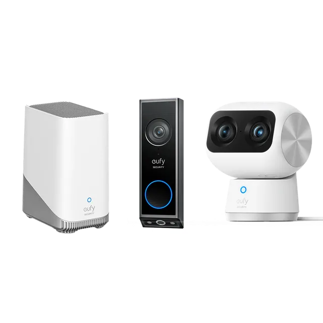 eufy-indoor-cam-s350-video-doorbell-e340-homebase-3-set-innenkamera-mit-zoom-und image 1