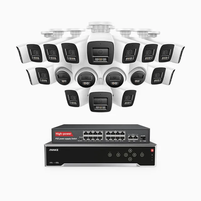 annke-h800-4k-32-kanal-poe-berwachungskamera-set-mit-16-bullet-4-turm-kameras-in image 1