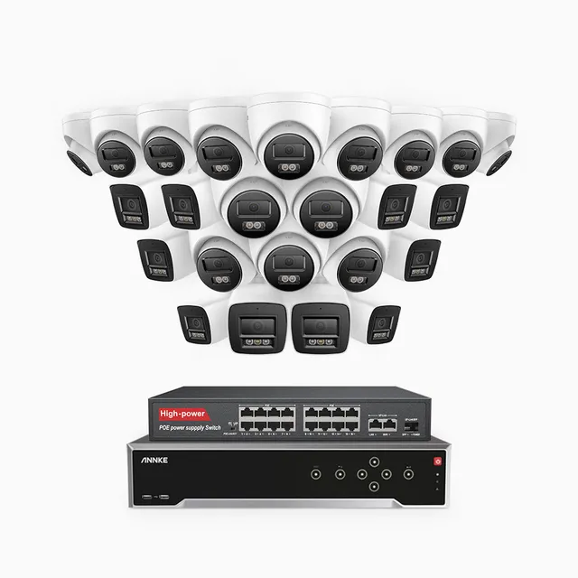 annke-h800-4k-32-kanal-poe-berwachungskamera-set-mit-10-bullet-14-turm-kameras-s image 1