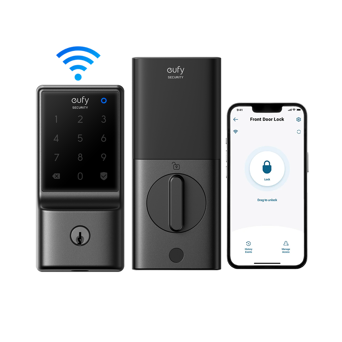 eufy-smart-lock-c210-mit-integriertem-wlan-5-entsperrmethoden-app-steuerung-ohne image 1