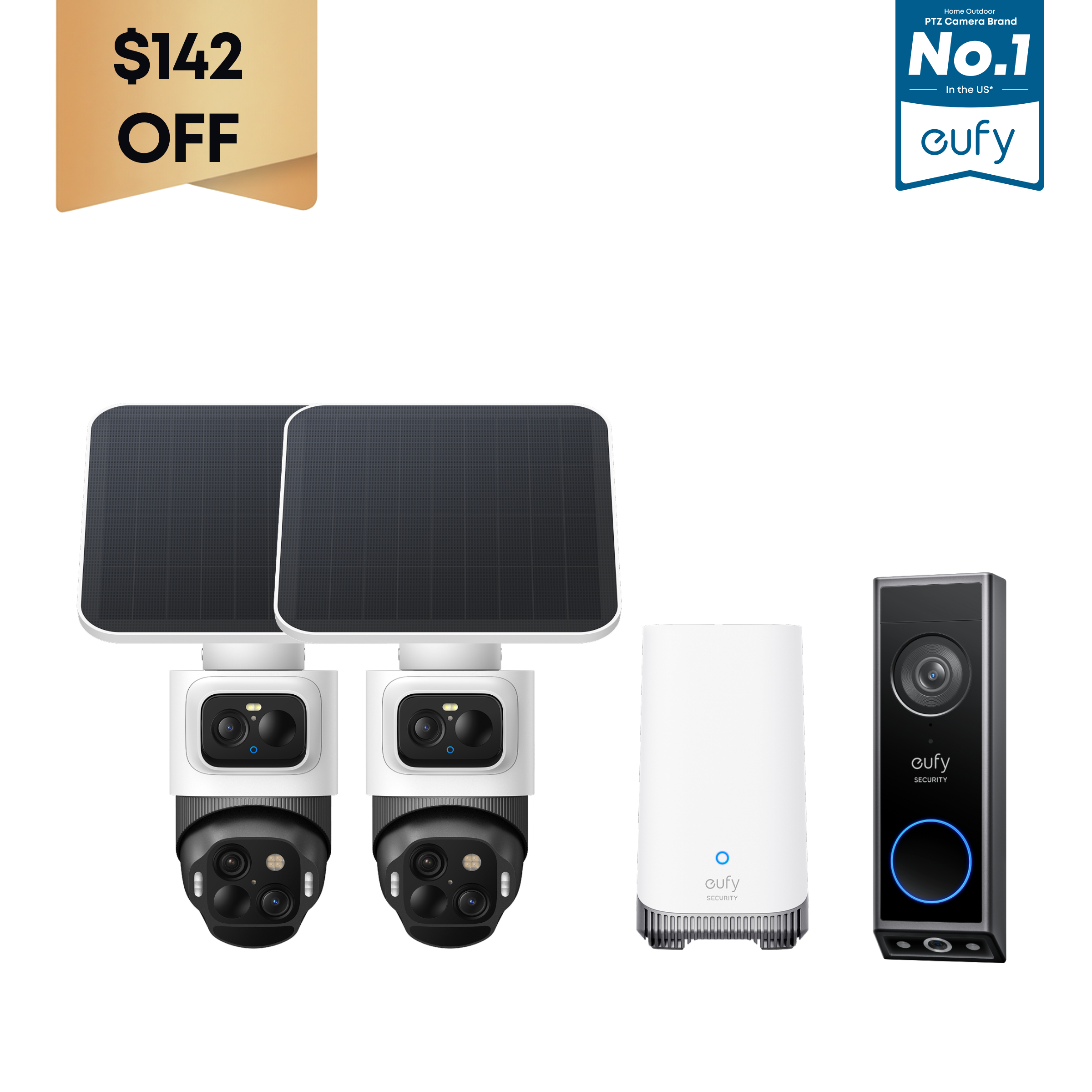 eufy-eufycam-s4-2-cam-kit-video-doorbell-e340-triple-lens-bullet-ptz-4k-berwachu image 1
