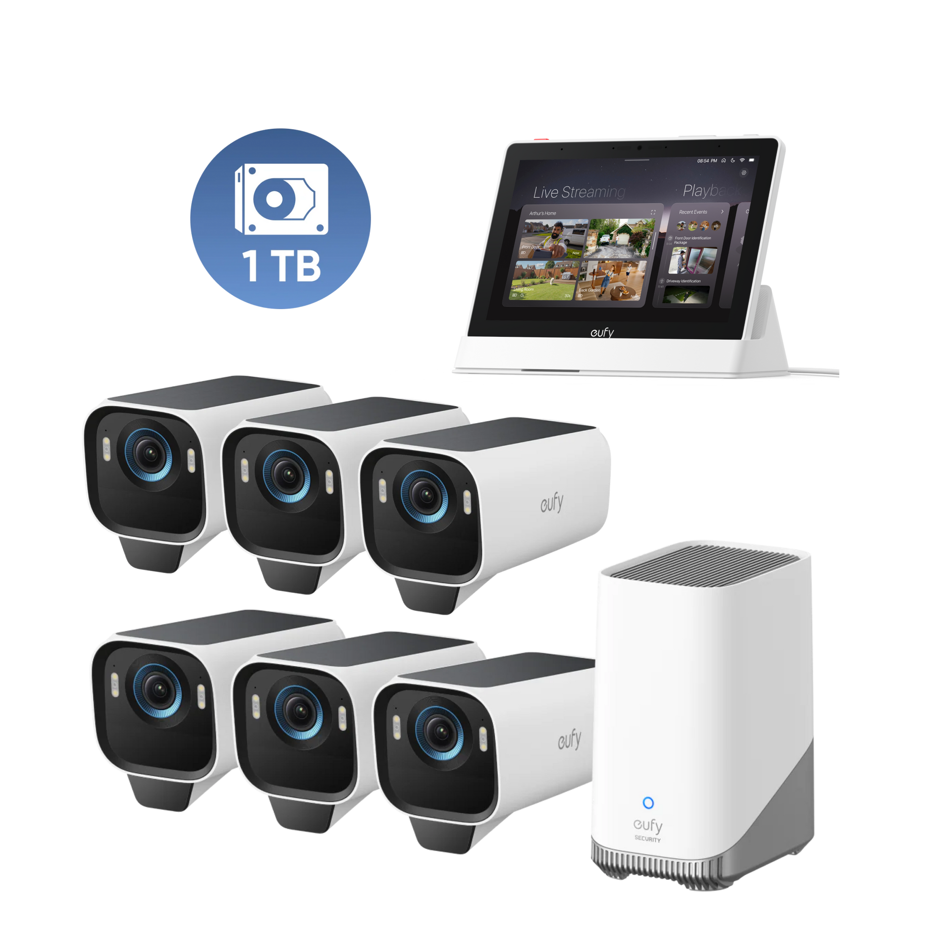 eufycam-s3-pro-6-kameras-set-1-tb-festplatte image 2