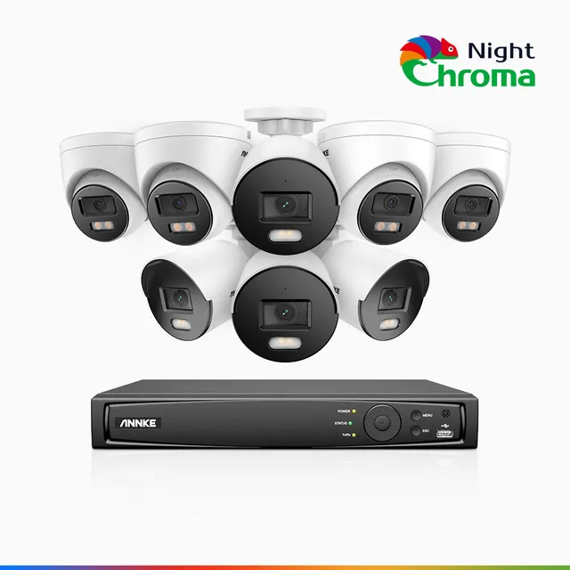 annke-nightchroma-nck500-3k-8-kanal-poe-berwachungskamera-set-mit-4-bullet-4-tur image 1