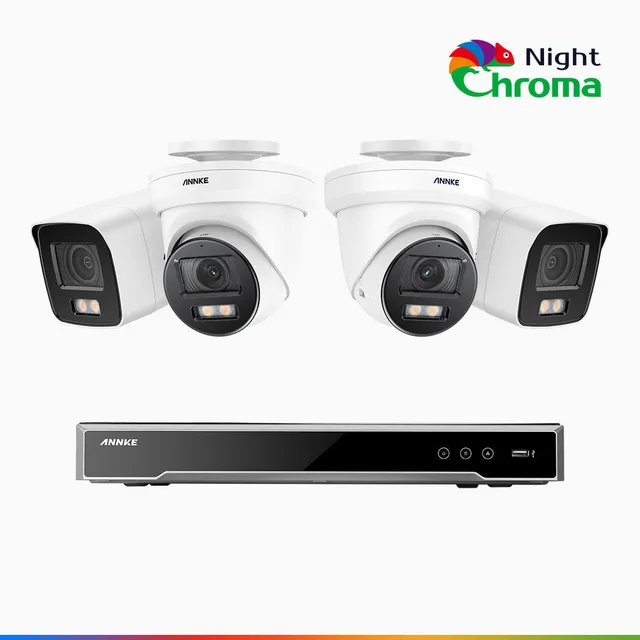annke-nightchroma-nck800-4k-8-kanal-poe-berwachungskamera-set-mit-2-bullet-2-tur image 1