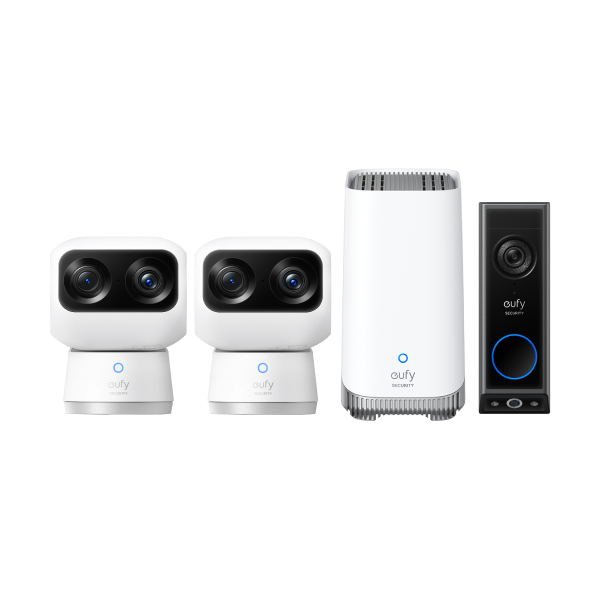 eufy-indoor-cam-s350-homebase-s380-video-doorbell-e340-akku-set image 1