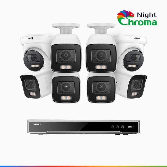 annke-nightchroma-nck800-4k-8-kanal-poe-berwachungskamera-set-mit-6-bullet-kamer image 1
