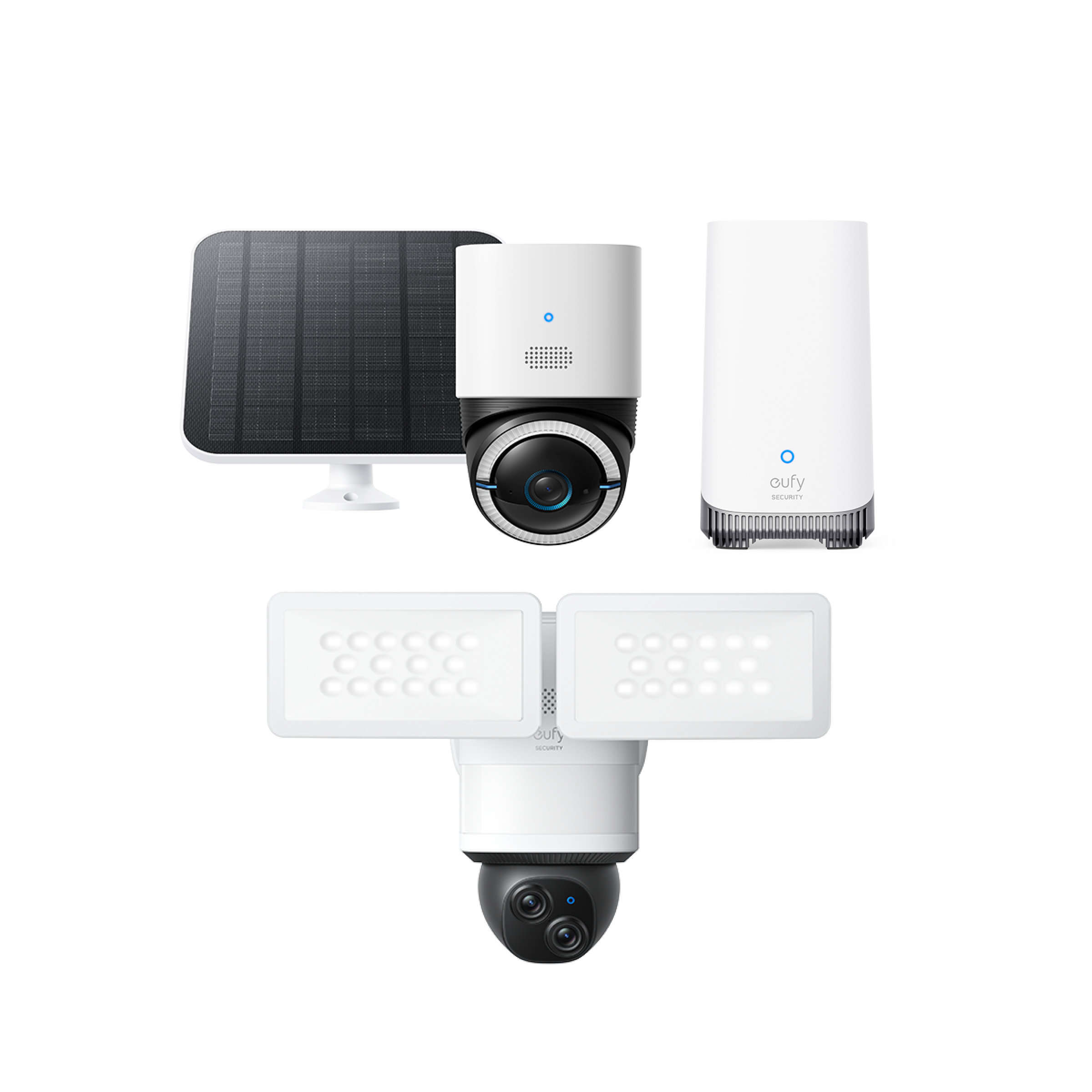 eufy-4g-lte-cam-s330-floodlight-kamera-e340-homebase-s380-set image 1